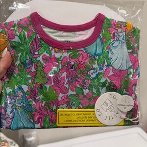 Cozy Castle Co.  Lily Pulitzer/ hidden Disney characters Bamboo PJs size 3T NWT